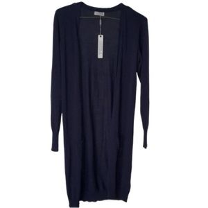 Joseph A. Long Navy Cardigan size small new with tags